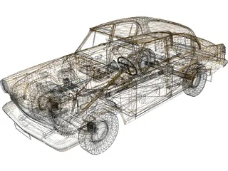 Gaz-21 Volga 3D Model