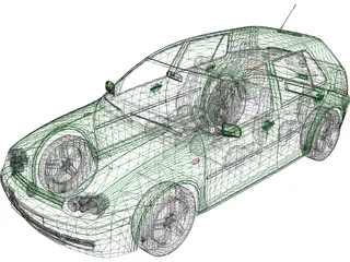 Volkswagen Golf IV (5 doors) 3D Model