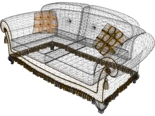 Sofa Classic Design 3D Model
