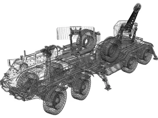 M85 6X6 Self Propelled Cannon 3D Model