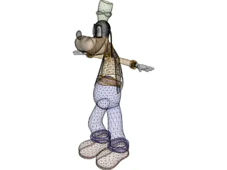 Goofy [Animated] 3D Model