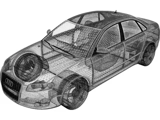 Audi A4 Saloon (2007) 3D Model