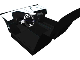 SSC Tuatara Interior (2012) 3D Model