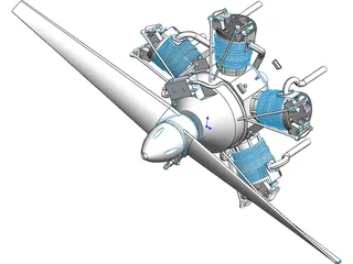 Motor Radial Engine 3D Model