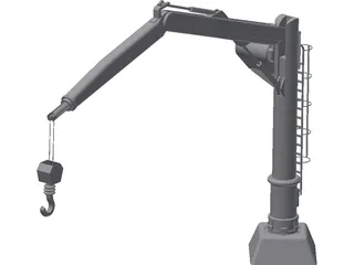 Hydraulic Crane 3D Model