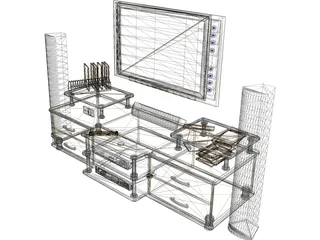 Philips Cinema TV Stand 3D Model