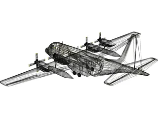 Lockheed C-130 Hercules 3D Model