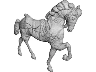 Horse Sculpture 3D Model