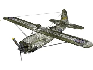 Curtiss O-52 Owl 3D Model