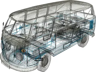 Volkswagen Camper Van 3D Model