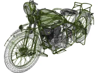 Sokol 1000 Motorbike 3D Model