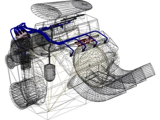 Hemi V8 Engine 3D Model