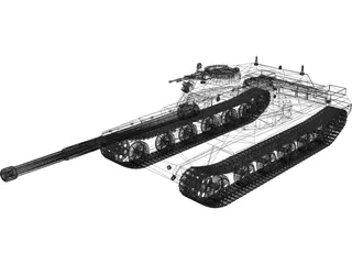 T-102 Russian Heavy Tank 3D Model