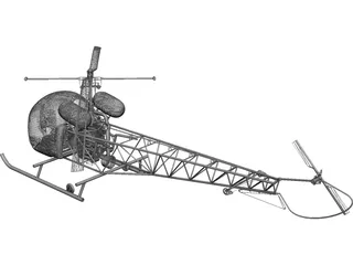 Bell 47 3D Model