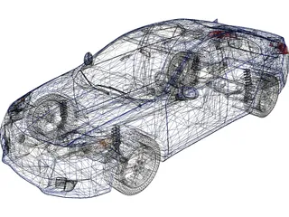 Acura TSX Sedan (2010) 3D Model