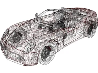 Alfa Romeo 8C Spyder 3D Model