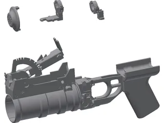 Airsoft GP-30 Grenade Launcher 3D Model