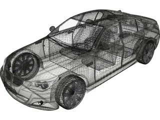 BMW 5-series E60 3D Model