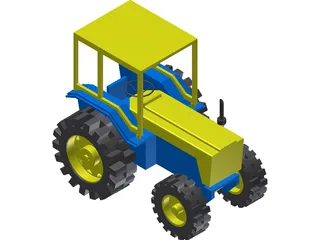 Toy Tractor 3D Model