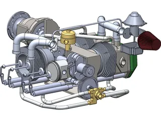 Rotax 912 Aircraft Engine 3D Model