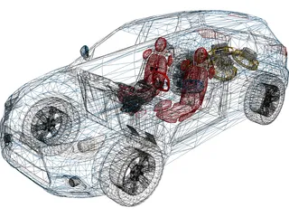 Mitsubishi Outlander 2011 [Tuned] 3D Model