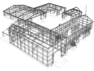 Farm Buildings 3D Model