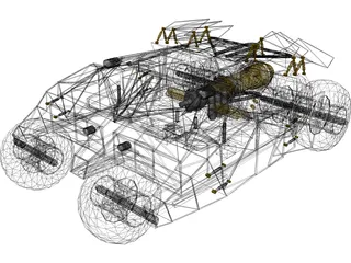 Batman Tumbler Car 3D Model