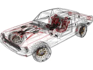 Ford Mustang (1967) [Tuned] 3D Model