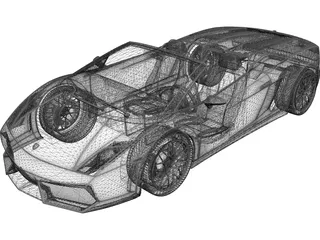 Lamborghini Gallardo LP560-4 Spyder (2011) 3D Model