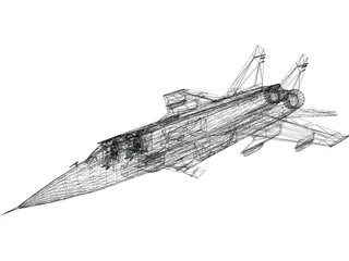 MiG-31 Foxhound 3D Model