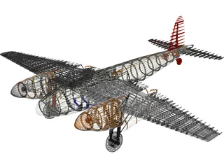 de Havilland Mosquito RC Plane 3D Model