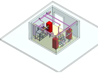 Electric Boiler Room 3D Model