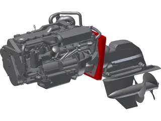 Yanmar Diesel Engine 3D Model