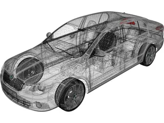 Skoda Superb (2009) 3D Model