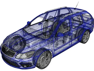 Skoda Octavia RS Combi (2010) 3D Model