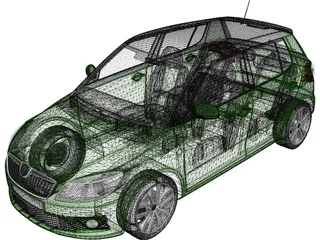 Skoda Fabia RS (2010) 3D Model