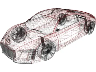 Audi e-tron Concept (2009) 3D Model