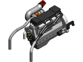 Heavy Duty Diesel Engine 3D Model