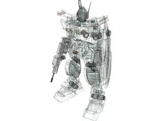 Gundam RGM-79N GM Custom 3D Model
