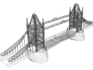 London Tower Bridge 3D Model