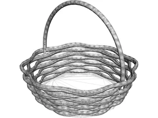 Basket with Handle 3D Model