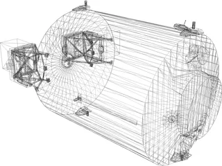 ISS Columbus module 3D Model