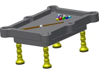 Pool Table 3D Model