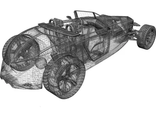 Sabre Hot Rod Concept 3D Model