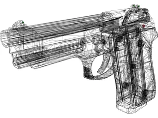 Beretta M9 3D Model