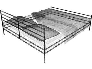 Bed Double 3D Model