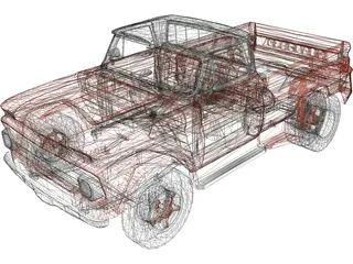 Chevrolet C60 Pickup Dually (1966) 3D Model