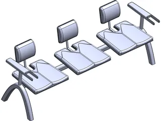 Hospital Bench 3D Model