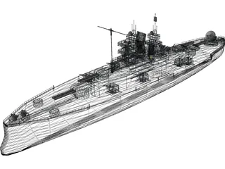 USS Nevada (BB-36) 3D Model