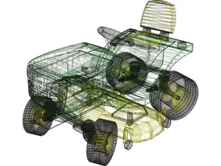 Lawnmower Sit-On 3D Model